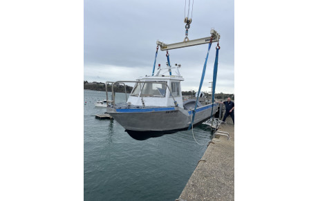 Remise à l'eau du bateau
